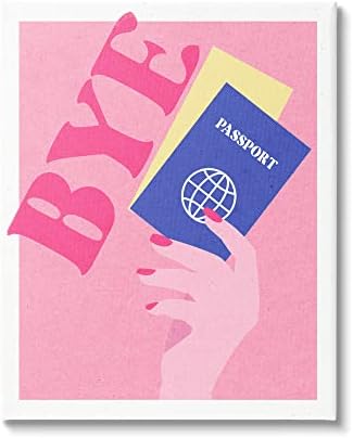 Ступел Индустрии Чао Држи Патнички Пасош Платно Ѕид Уметност, Дизајн Од Дафне Полсели