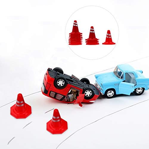 ТОЈАНДОНА 10 парчиња Мини Сообраќајни Конуси Пластични Сообраќајни Конуси Мини Патни Паркинг Знаци Играчка За Блокирање Патишта За