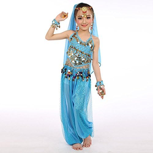 Рачно изработени деца девојче стомак носии Детска стомак танцувачка крпа за танцување принцези фустани за девојки