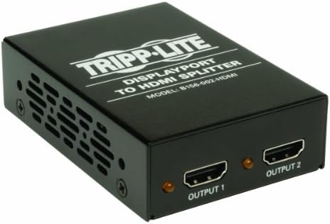 Tripp Lite 2-Port Displayport 1,2 до HDMI мулти-стрим транспорт центар, 3840x2160 4K x 2K @ 24/30Hz, црно
