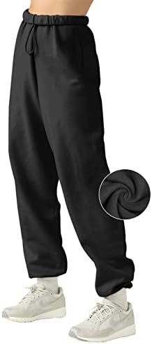 Laslulu женски руно џемпери со високи половини џогери панталони Атлетски салон панталони со џебови