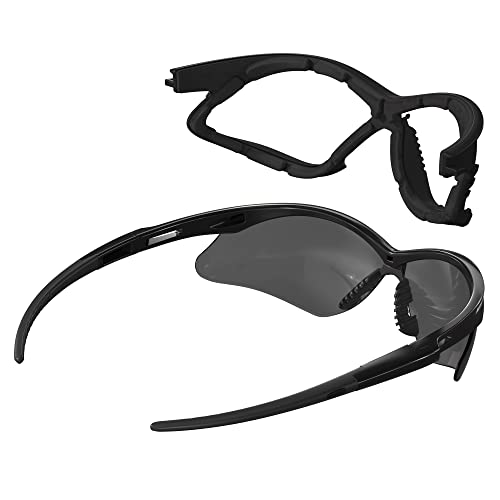 Kleenguard ™ V30 Nemesis ™ Безбедносни очила за пена, со облога за анти-магла ™ Анти-магла, леќи за чад, црна рамка