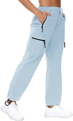 Vvk женски пешачки панталони со лесни брзи суви атлетски панталони на отворено кампување искачувајќи се со џебови за голф патенти