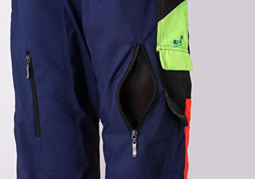 Keunchang, безбедносни панталони за моторна пила со прилагодлива лента за рамо, џебови и дупка за дишење со патенти