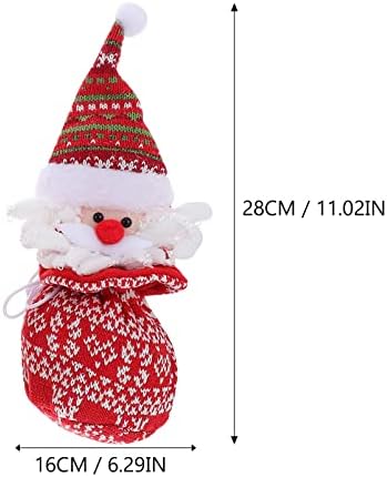 Ханабас 9 парчиња Партија Нацртајте Подарок Виси Декор Кадифен Третираат Снешко Плетење Декоративни Организатор Торба Кукли Торби: Одмор Дедо