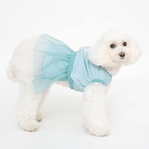 Ccoccadog dog принцеза фустан небо сина xlarge, кучиња туту здолниште, фустан од бушава фустан, исклучителен и мода, совршен за забави и други
