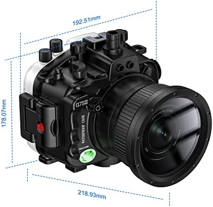 Случајот со подводни камера со морски жаби компатибилен со Sony A7SIII 28-70mm IPX8 40M/130FT Максимална длабочина на нуркање водоотпорна