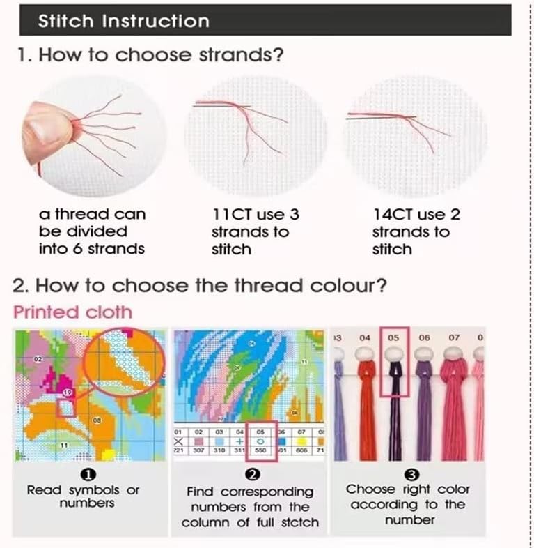 Bilrost Cross Cross Stitch Kits Kits за возрасни вкрстени комплети за бод за почетници запечатени комплети за вкрстени бод за возрасни DIY 14CT везови модели на шевови комплет-бела ма?