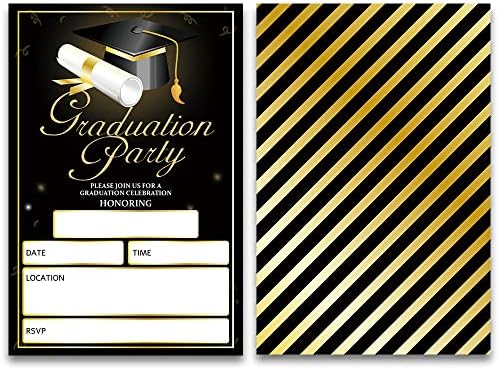 Фујлој 20 Картички со Пликови, покани за забава за дипломирање 2023, 2023 Колеџ, Средно Училиште, Универзитетска Прослава.（001）