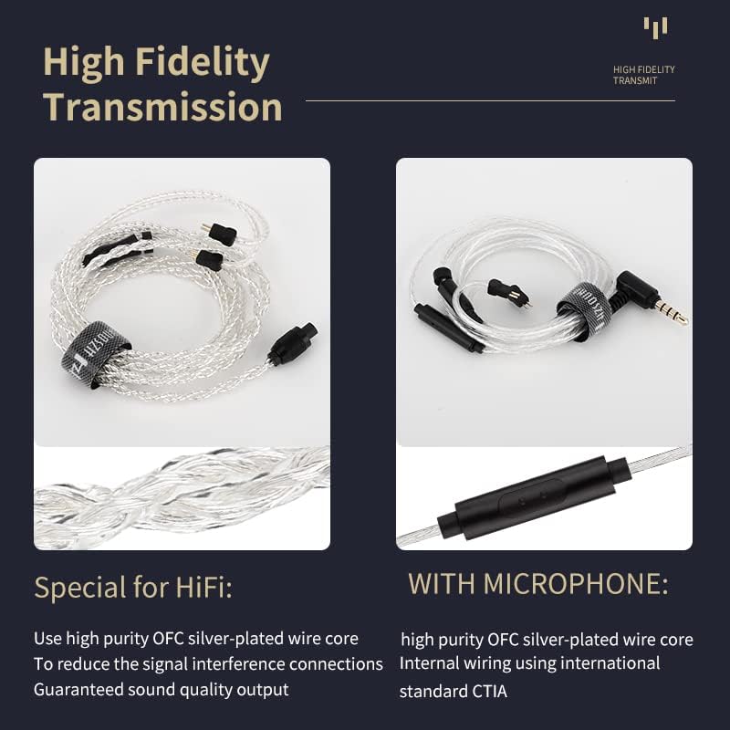 Linsoul Hzsound Heart Mirror Pro 10mm CNT Dynamic Driver Hifi In-Ashphones IEM со одвојлив 2pin кабел заменливи приклучоци