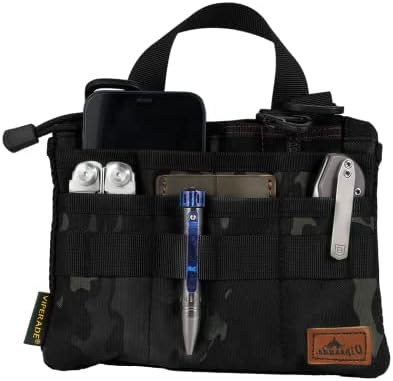 Организатор на џеб Viperade VE5 EDC за мажи, EDC торбичка со 7 џебови, Nylon EDC Organizer, EDC Pocket Pouch, MultiTool Organizer