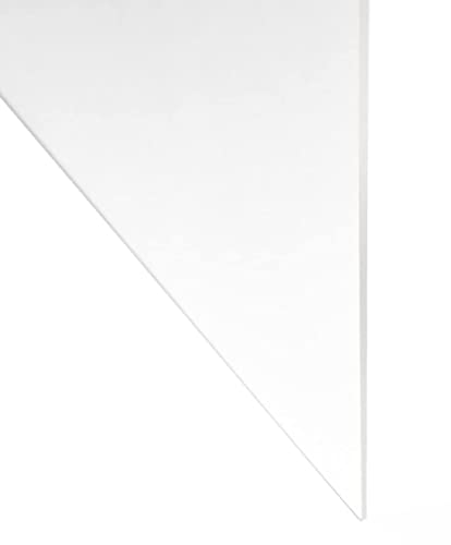Транспарентен поликарбонат пластичен лим, долг 1/16 „дебел x 24“ широк x 24 ”