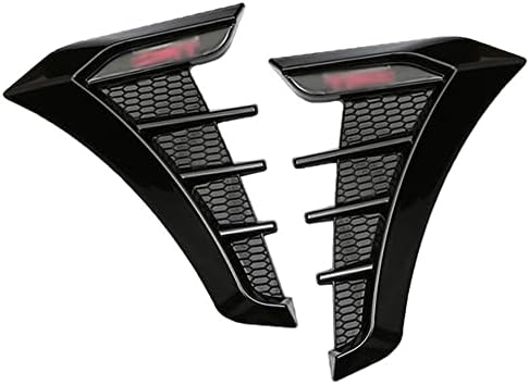CEBAT ABS светло црн автомобил Fender Side Vents Fender налепници Декоративни влезови на проток на воздухот за внес на решетки автоматски