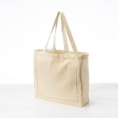 Азука за еднократна употреба на намирници торбички торби супер силни големи 12oz памук модерен вез за вез на платно торба, DIY вашите
