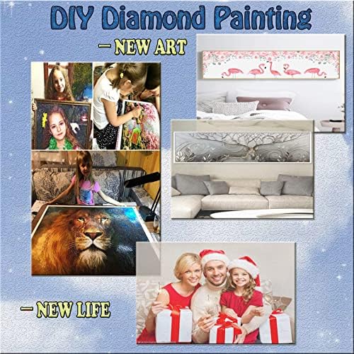 Дијамантски комплети за сликање за возрасни, коњски дијамантски уметности за деца почетник DIY 5D боја по броеви, големи целосни