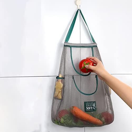 Blmiede Домаќинството Овошје и зеленчук од мрежа од зеленчук, преклопена торба за отпадоци за купување торбичка за рециклирање на торбички