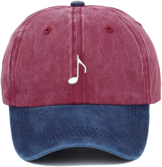 Унисекс музичка нота извезена памучна бејзбол капа прилагодлива на отворено капаче за тато капа