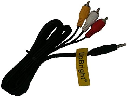 Подредениот A/V 3 RCA Audio/Video Cable AV оловен кабел за JVC Picsio Pocket Camcorder Everio GZ-MG430 GZ-MG365 GZ-MG360 QAM1322-001
