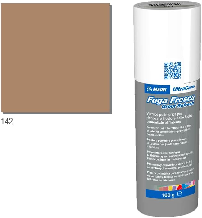 Mapei Ultracare Fuga Frecca 142 кафеава полимер боја за обновување на бојата на цементните зглобови, шише за ревивер за освежување на инјекциска