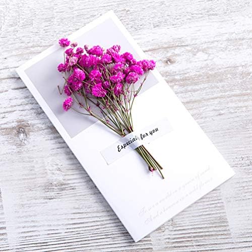 Томаибаби 6 парчиња Картички За Покана За Цвеќе ЧЕСТИТКИ САМ Исушен Цвет За Денот На Вљубените Денот На Мајката Роденден Покана Картичка