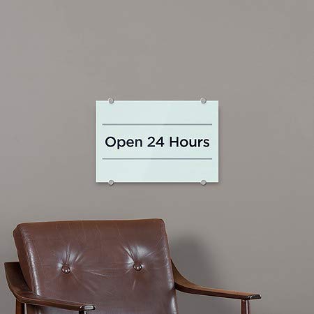 CGSignLab | „Отворете 24 часа -базичен задем“ Премиум акрилен знак | 18 x12
