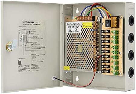 9 CH канален порта дистрибуирана кутија за напојување со електрична енергија CCTV DC излез 12V 5 засилувач за безбедносен систем и камери