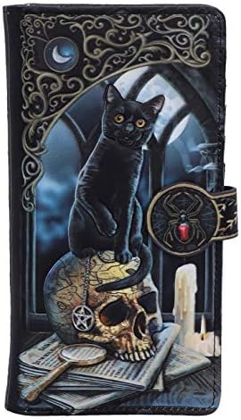 Немесис сега Лиза Паркер духови на Салем црна мачка мапа на черепот врежана чанта, 18,5 см