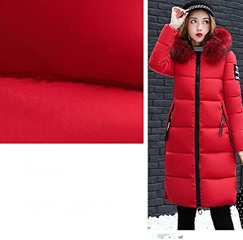 Зимска облека Twgone за жени трендовски тенок средна должина задебелување топла памучна јакна