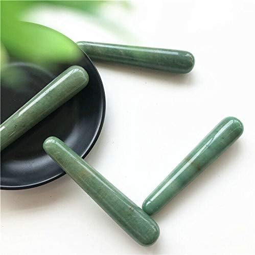 Laaalid XN216 5 парчиња природна зелена авентурин полиран масажа стапче за здравствена релаксација Кристал стап природни камења