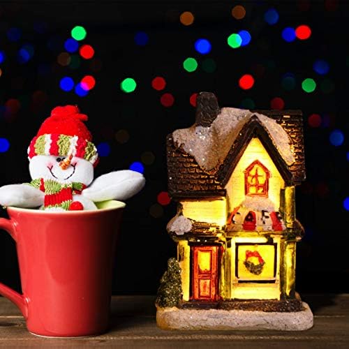 Божиќни Селски Куќи НА ТОЈАНДОНА Со Лед Лесна Смола Селски Куќи Осветлена Зграда Декорација На Маса За Божиќен Празник Декорација На Куклена