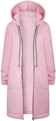 Плус големина женски долги дуксери Туника Зимски руно јакни палто отворено предниот случај на џемпери нагоре со џеб со џеб