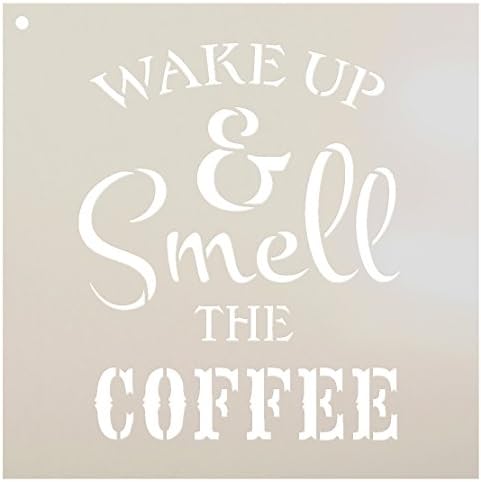 Разбудете се и мирисајте ја матрицата на кафето од Sudior12 | Забавен фанки збор уметност -ревзибилен образец Mylar | Сликарство,