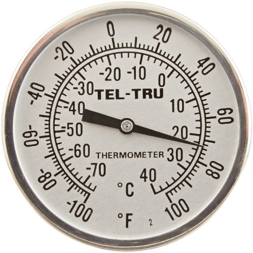 Thermco ACCG220F лабораториски термометар за би-метална бирање, 1-3/4 големина на бирање, 8 стебла без покритие, 0 ° до 220 ° F опсег,