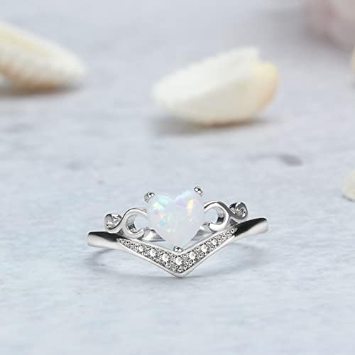 2023 прстен во форма на срце нов накит срце Шарен скапоцен камен дама накит Loveубовта прстен ќерка височини и најниски прстени