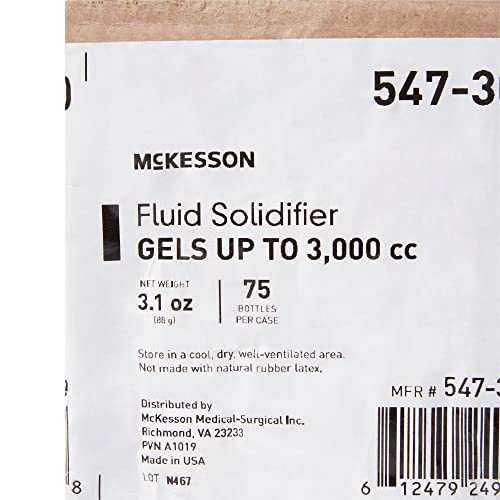 МекКесон солидникот на флуид - брз, ефикасен, гелови до 3.000 кубици - шише со капаче за завртки, 3,1 мл, 1 броење, 75 пакувања,