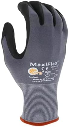 Maxiflex 34-874 беспрекорна плетена најлон/ракавица од ликра со нитрилна обложена микро-пена за нараквица на дланка и прсти