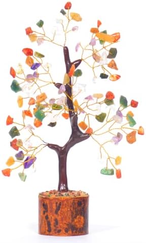 Измешајте чиста лековити кристали Аура чистење - Мулти Чакра дрво на животот - Кристално дрво - Рачно изработено дрво од скапоцен камен