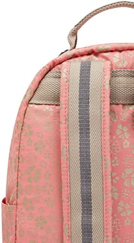 Kipling Women's'sенски Сеул Мал ранец, издржлив, поставени ленти за рамо со ракав за таблети, училишна торба, слатка метфорал,