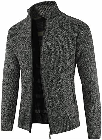 Dudubaby плус џемпер со големина за мажи есен и зимска мода лабава кардиган топол џемпер со јакна со качулка