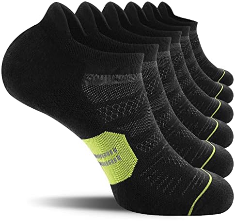 ЦС ЦЕЛЕРСПОРТ 6 Спакувајте Машки Чорапи За Глуждот Со Перница, Атлетски Чорапи Со Низок Крој