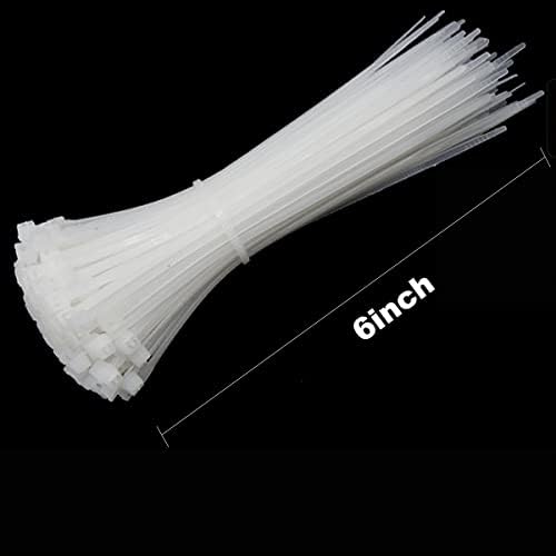 1000 парчиња бел велкро најлонски кабел поштенски врски тешки, долги жица пластични поштенски врски големи разновидни големини, тенки