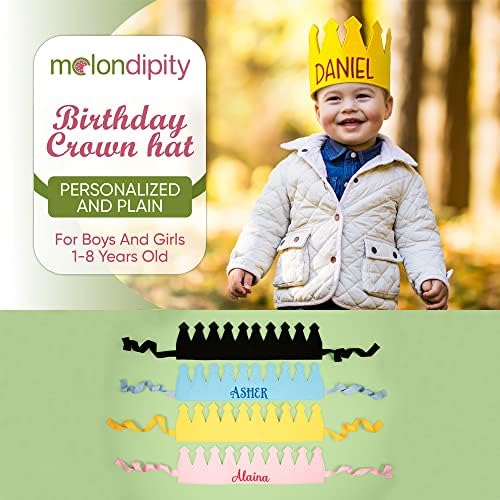 Мелондипити Роденден Круна Шапка-Се Чувствува Роденден Круна за Момчиња &засилувач; Девојки-Персоналните Роденден Капи За Деца 1-8 Години