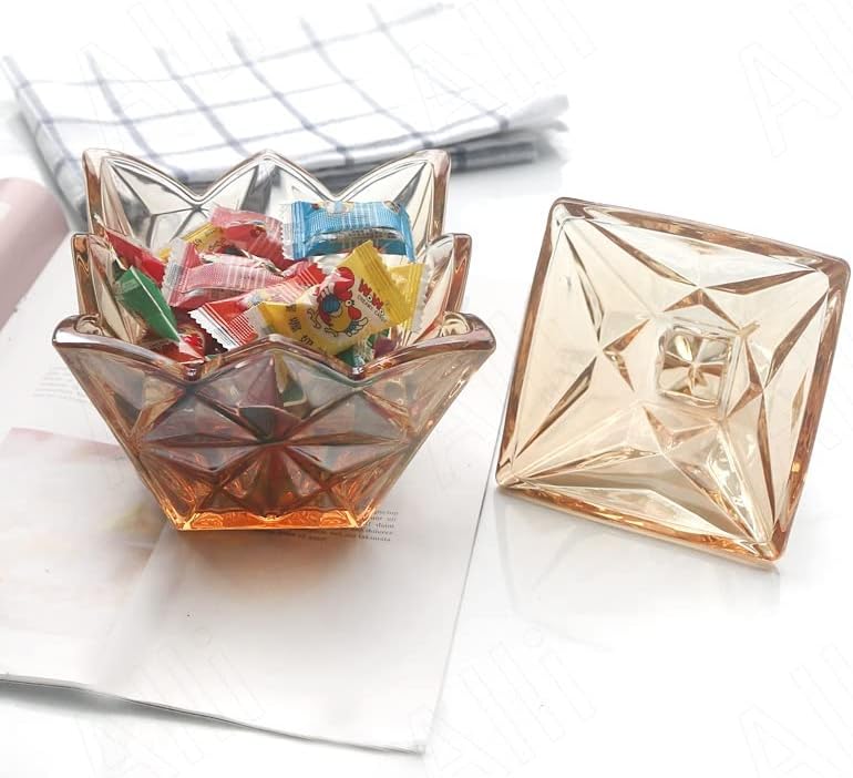 Uysvgf Европска стакло за складирање на стакло дневна соба кафе масичка за бонбони тегли креативно олеснување на накит Организатор домашна