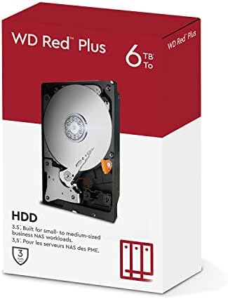 WD Red ПЛУС 6TB NAS 3.5 Внатрешен Хард Диск - 5400 Вртежи Во МИНУТА Класа, SATA 6 Gb/s, CMR, 256mb Кеш