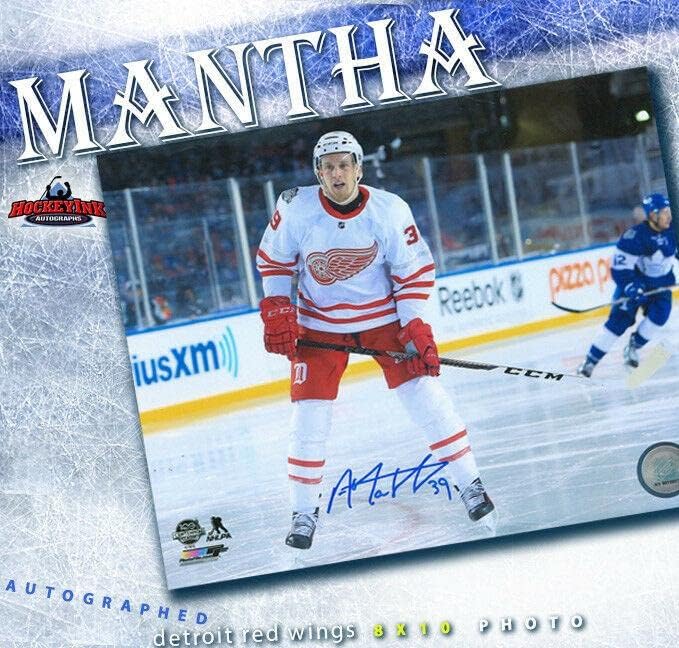 Ентони Манта потпиша и испишано Детроит Црвени крилја 8x10 Фото - 70513 - Автограмирани НХЛ фотографии