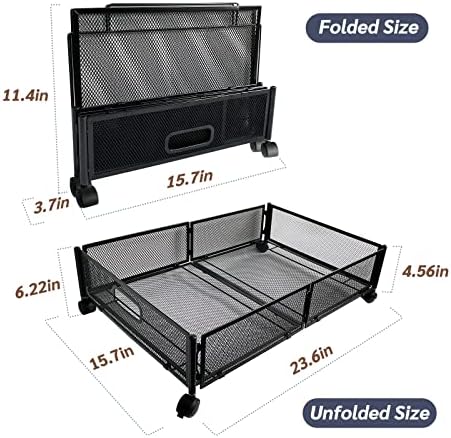 Јоледуо под кревет за складирање со тркала што може да се преклопуваат со контејнери за складирање, голем ковано метал за облека за складирање на облека