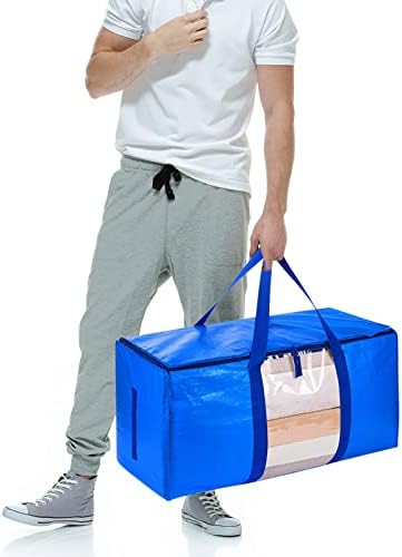 DBYLXMN Преголема торба за движење со патент и носење рачка за чување торба за заштеда на простор за заштеда на ткаенини за складирање