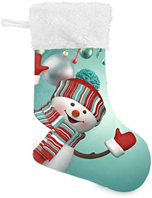 Алаза Божиќни чорапи Божиќни снежници класични персонализирани големи декорации за порибување за семејни сезонски празници Декор