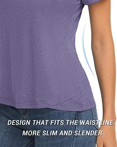 Урмос женска изведба Поло кошула со кратки ракави маица обични голф поло маици за жени атлетски спортски кошули 4-копчиња