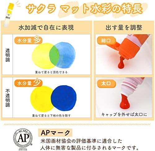 Sakura Craypas MW12PR боја, мат акварел, полијуб, сет од 12 бои